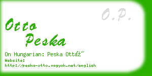 otto peska business card